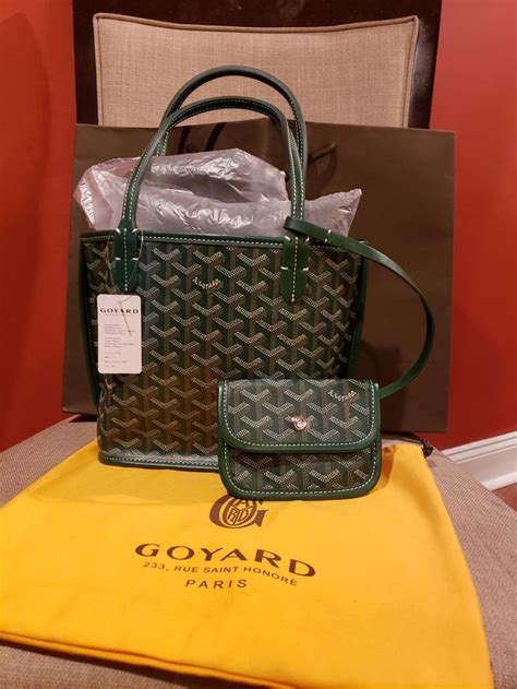 green goyard bag|reversible goyard tote bag.